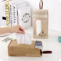 Cotton drawstring soft touching linen tissue box